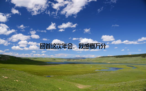回首这次年会, 我感慨万分