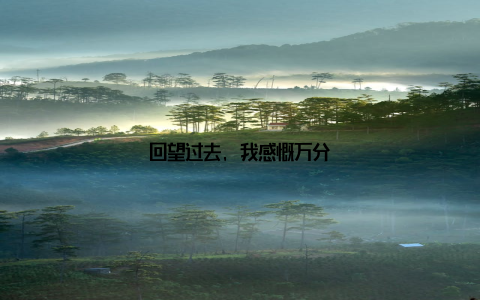 回望过去, 我感慨万分