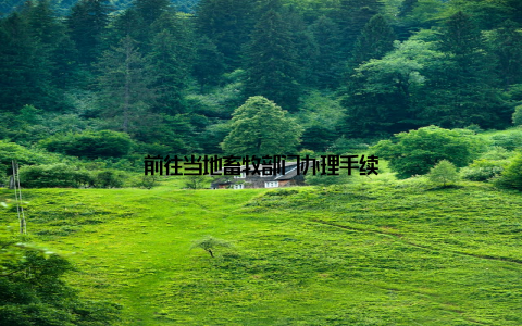 前往当地畜牧部门办理手续