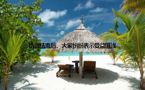 培训结束后, 大家纷纷表示受益匪浅
