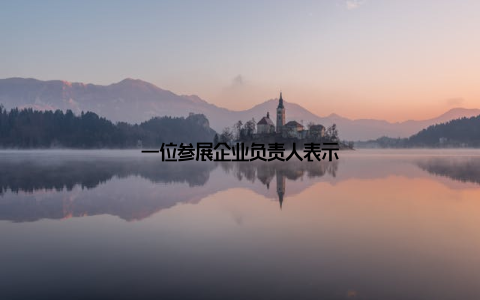 一位参展企业负责人表示