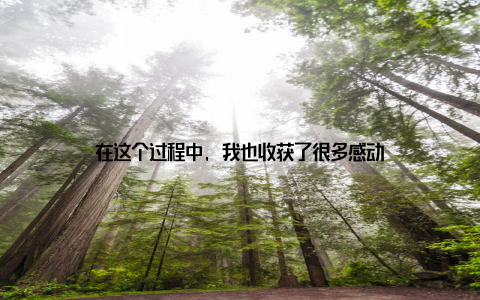在这个过程中, 我也收获了很多感动