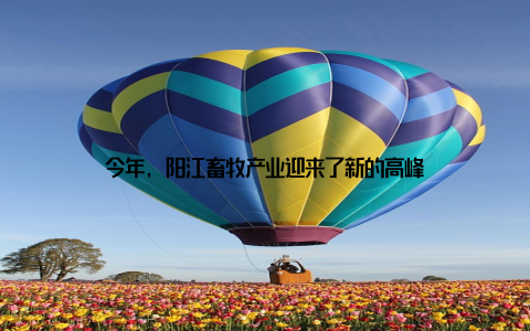 今年, 阳江畜牧产业迎来了新的高峰