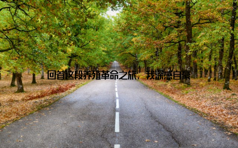 回首这段养殖革命之旅, 我深感自豪