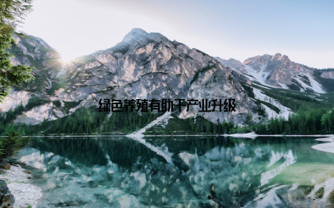 绿色养殖有助于产业升级