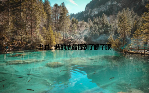 当时, 我的心就提到了嗓子眼