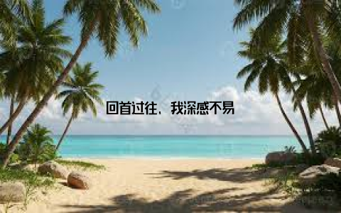 回首过往, 我深感不易