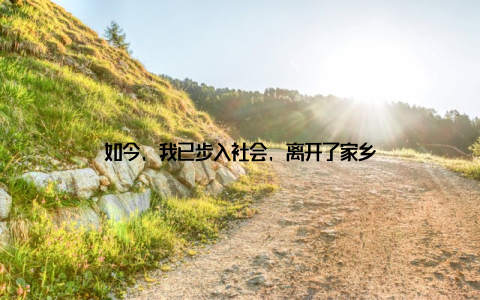 如今, 我已步入社会, 离开了家乡