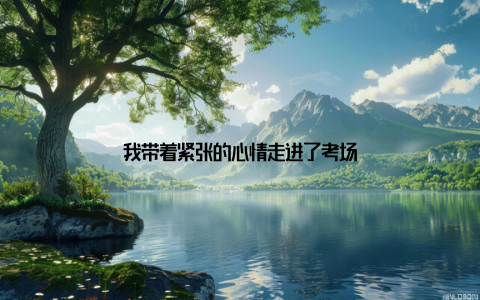 我带着紧张的心情走进了考场