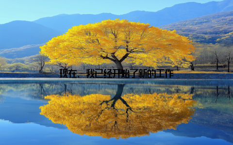 现在, 我已经开始了新的工作