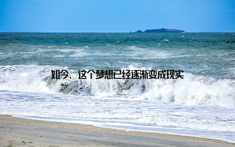 如今, 这个梦想已经逐渐变成现实
