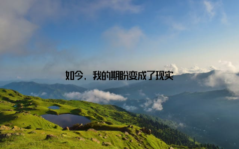 如今, 我的期盼变成了现实