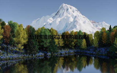 让我来谈谈这次发布的新政策