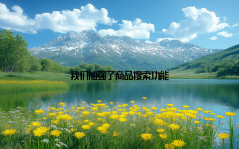 我们加强了商品搜索功能