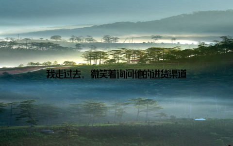 我走过去, 微笑着询问他的进货渠道