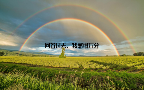 回首过去, 我感慨万分