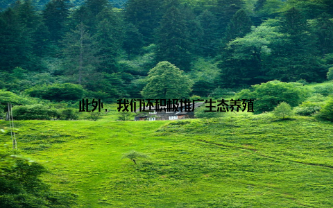 此外, 我们还积极推广生态养殖