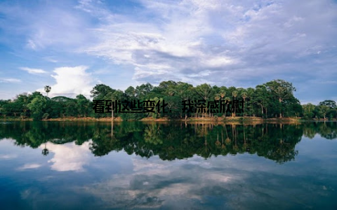 看到这些变化, 我深感欣慰