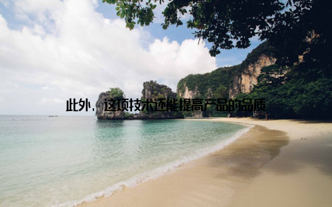 此外, 这项技术还能提高产品的品质