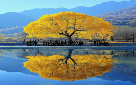 此外, 我还想和大家分享一个好消息