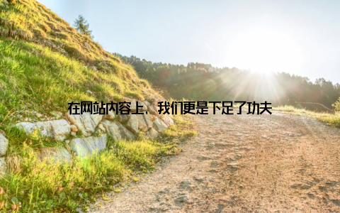 在网站内容上, 我们更是下足了功夫